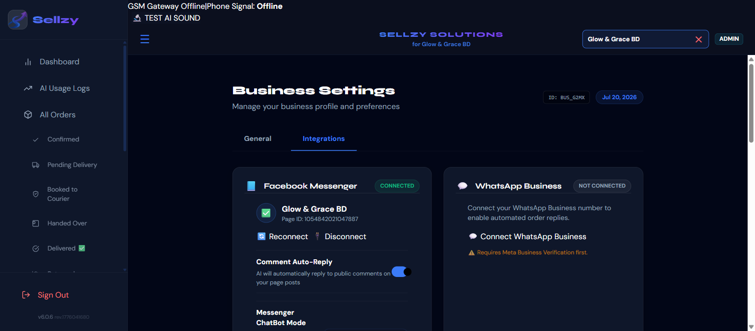 Sellzy Portal Facebook Integrations